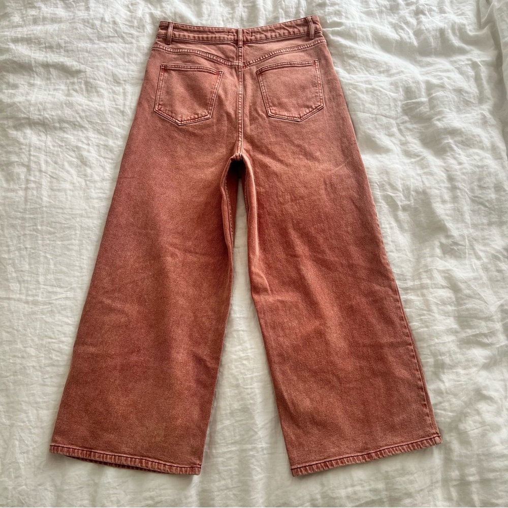 Free People Wales Jeans terracotta wide leg crop 31 x
26” button fly denim - Picture 6 of 13
